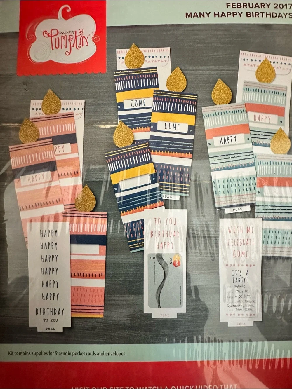 Stampin' Up! Many Happy Birthdays Card Kit with Flirty Flamingo & Island Indigo